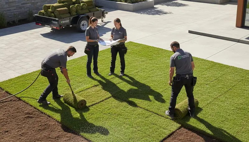 Sod installation for a Cape Coral, FL lawn by Chop Chop Landscaping